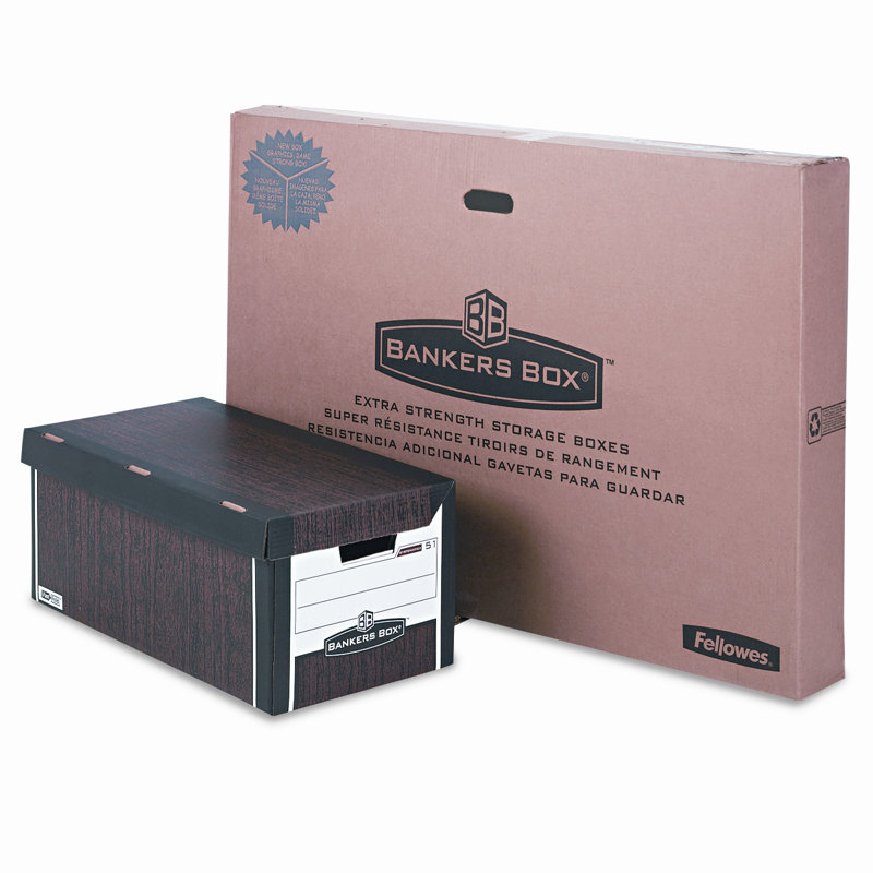 FELLOWES MANUFACTURING Bankers Box Fastfold Flip Top File Storage Box